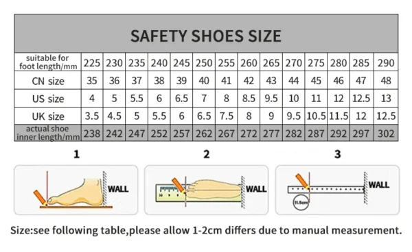 Chaussures de sécurité, pour hommes, anti-écrasement, anti-perforation et  isolantes.