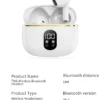 Écouteurs sans fil Bluetooth avec réduction de bruit ENC pour les appels, son stéréo Hi-Fi – Modèle Pro4s (compatible Xiaomi et AirPods)