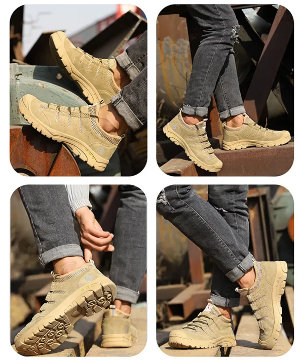 Les chaussures de sécurité pour hommes, légères, souples, confortables, respirantes et antidérapantes.
