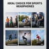Écouteurs à conduction osseuse réelle B8 – Casque sans fil Bluetooth 5.3 pour le sport avec contour d'oreille et étanchéité IPX5 (idéal pour la course et la conduite)