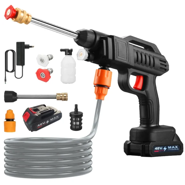 Pistolet de lavage de voiture haute pression 100 bars, sans fil, rechargeable, puissant, pour batterie Makita.