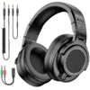 Casque audio filaire professionnel New Bee pour DJ et studio, avec microphone, circum-aural, haute résolution (Hi-Res), pour monitoring et écoute musicale.
