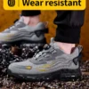 Chaussures de sécurité pour hommes à système de serrage rotatif, chaussures de travail, bottes de sécurité anti-perforation, bottes tactiques.