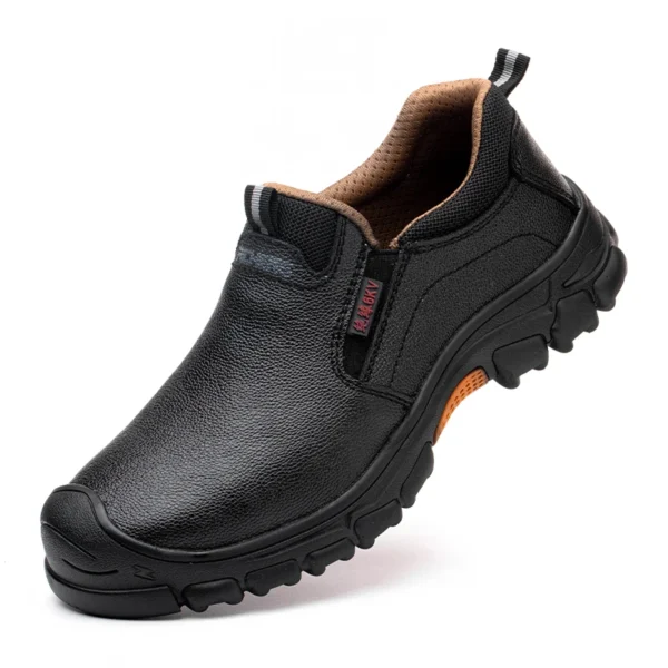 Chaussures de sécurité pour hommes en cuir véritable (croûte de cuir de vache), avec embout composite, semelle anti-perforation, propriétés antistatiques et conception adaptée au soudage ; bottes ultra-résistantes.