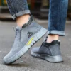 Chaussures de sécurité pour soudeurs (hommes) – Protection de travail anti-écrasement et anti-perforation, avec embout en acier.