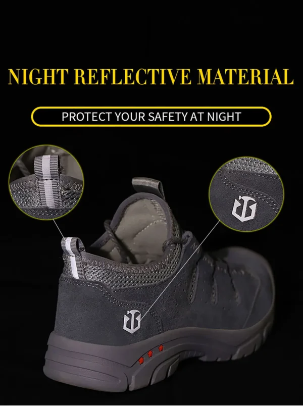 Les chaussures de sécurité pour hommes, légères, souples, confortables, respirantes et antidérapantes.