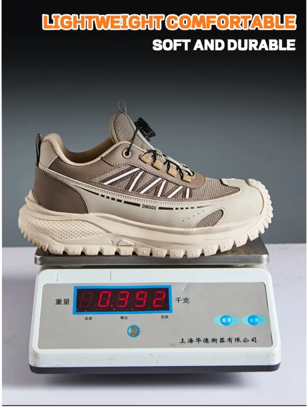 Chaussures de sécurité pour hommes avec embout en acier – Protection anti-écrasement et anti-perforation.