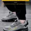Chaussures de sécurité pour hommes à système de serrage rotatif, chaussures de travail, bottes de sécurité anti-perforation, bottes tactiques.