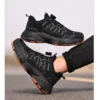 Chaussures de sécurité pour hommes avec fermeture rotative, embout en acier, bottes de travail industrielles respirantes.