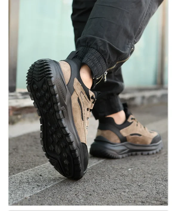 Chaussures de sécurité pour hommes avec embout en acier – Protection anti-écrasement et anti-perforation.
