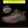 Chaussures de sécurité isolantes pour hommes avec embout en plastique, baskets de travail antidérapantes, chaussures de protection et bottes de travail anti-perforation.