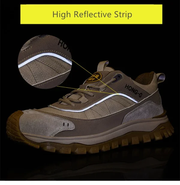 Chaussures de sécurité isolantes pour hommes avec embout en plastique, baskets de travail antidérapantes, chaussures de protection et bottes de travail anti-perforation.