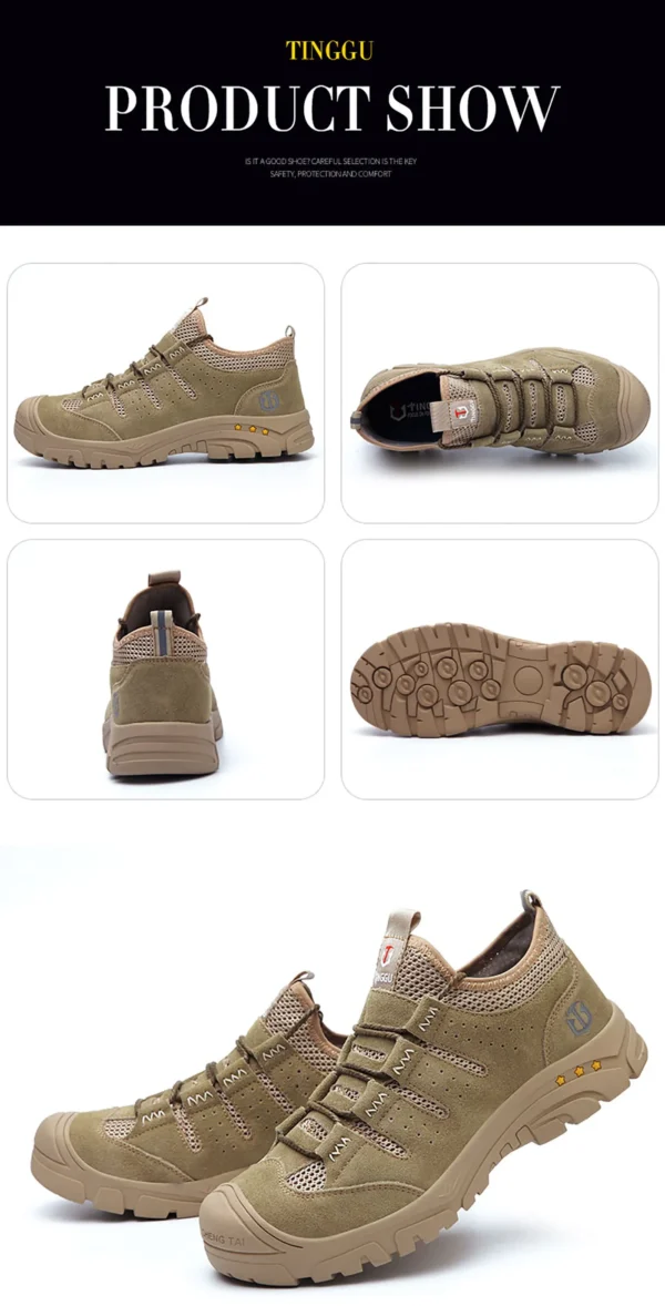 Les chaussures de sécurité pour hommes, légères, souples, confortables, respirantes et antidérapantes.