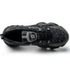 Chaussures de sécurité pour hommes avec fermeture à molette, embout en acier, coussin d'air et semelle anti-perforation.