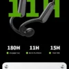 Écouteurs à conduction osseuse réelle B8 – Casque sans fil Bluetooth 5.3 pour le sport avec contour d'oreille et étanchéité IPX5 (idéal pour la course et la conduite)