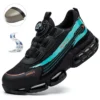 Chaussures de sécurité pour hommes avec système de serrage rotatif – Style sportif, anti-écrasement et anti-perforation