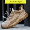 Chaussures de sécurité isolantes pour hommes avec embout en plastique, baskets de travail antidérapantes, chaussures de protection et bottes de travail anti-perforation.