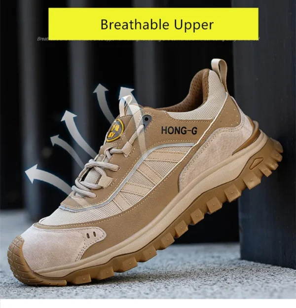 Chaussures de sécurité isolantes pour hommes avec embout en plastique, baskets de travail antidérapantes, chaussures de protection et bottes de travail anti-perforation.