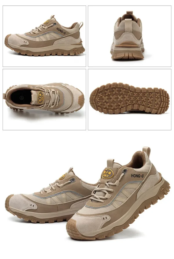 Chaussures de sécurité isolantes pour hommes avec embout en plastique, baskets de travail antidérapantes, chaussures de protection et bottes de travail anti-perforation.