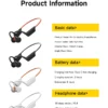 Nouveau casque sans fil Lenovo à conduction osseuse pour la natation et le sport – Bluetooth 5.4, étanche IPX8, avec microphone, idéal pour l'entraînement et le fitness.