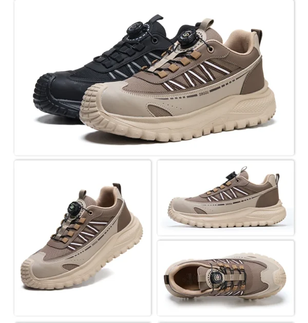 Chaussures de sécurité pour hommes avec embout en acier – Protection anti-écrasement et anti-perforation.