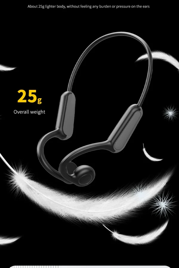 Écouteurs à conduction osseuse réelle B8 – Casque sans fil Bluetooth 5.3 pour le sport avec contour d'oreille et étanchéité IPX5 (idéal pour la course et la conduite)