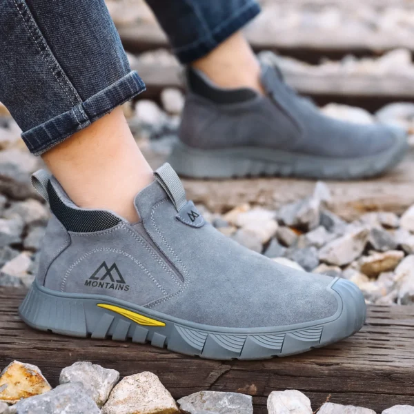 Chaussures de sécurité pour soudeurs (hommes) – Protection de travail anti-écrasement et anti-perforation, avec embout en acier.