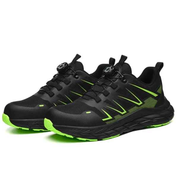 Chaussures de sécurité pour hommes, légères et confortables avec embout de protection en plastique, style tendance, anti-perforation et ultra-résistantes.