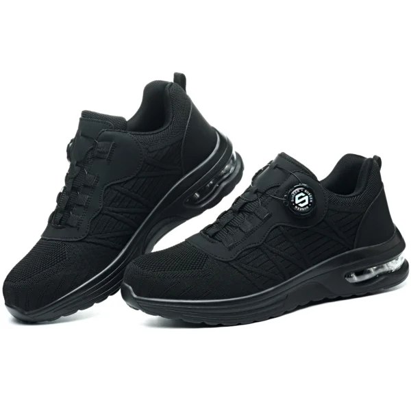 Chaussures de sécurité pour hommes avec fermeture rotative – Légères, anti-chocs et anti-perforation – Style sportif pour les professionnels en extérieur