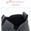 Chaussures de sécurité pour hommes en cuir véritable (croûte de cuir de vache), avec embout composite, semelle anti-perforation, propriétés antistatiques et conception adaptée au soudage ; bottes ultra-résistantes.