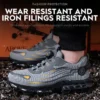 Chaussures de sécurité pour hommes avec système de serrage rotatif – Style sportif, anti-écrasement et anti-perforation