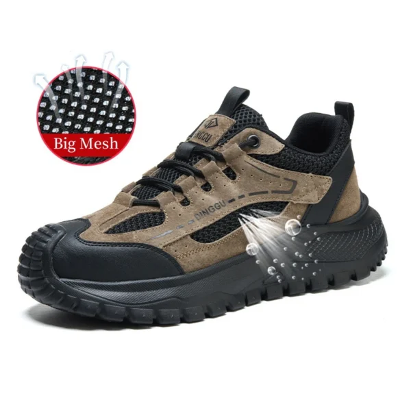 Chaussures de sécurité pour hommes avec embout en acier – Protection anti-écrasement et anti-perforation.