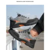Chaussures de sécurité pour hommes, légères et confortables avec embout de protection en plastique, style tendance, anti-perforation et ultra-résistantes.