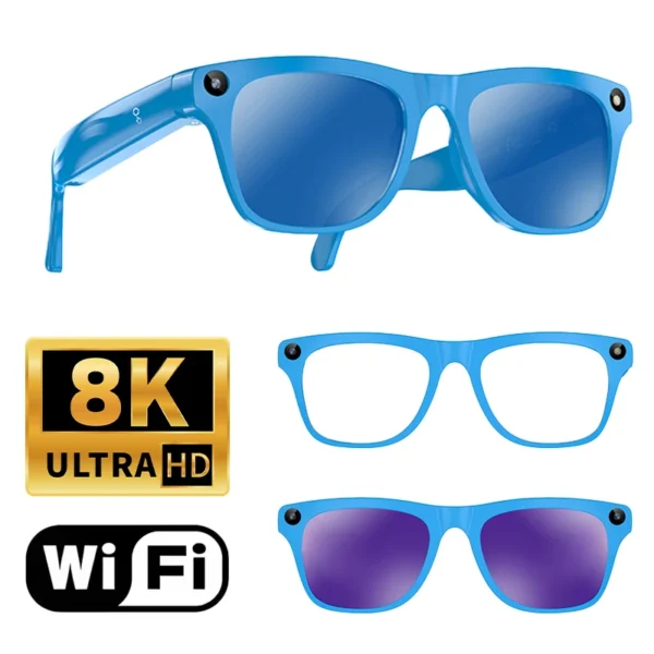 Lunettes de caméra Xiaomi 8K pour la prise de vue vidéo, traduction IA précise, appels Bluetooth, lecteur de musique, pour femmes et hommes, 8MP, lunettes de traduction