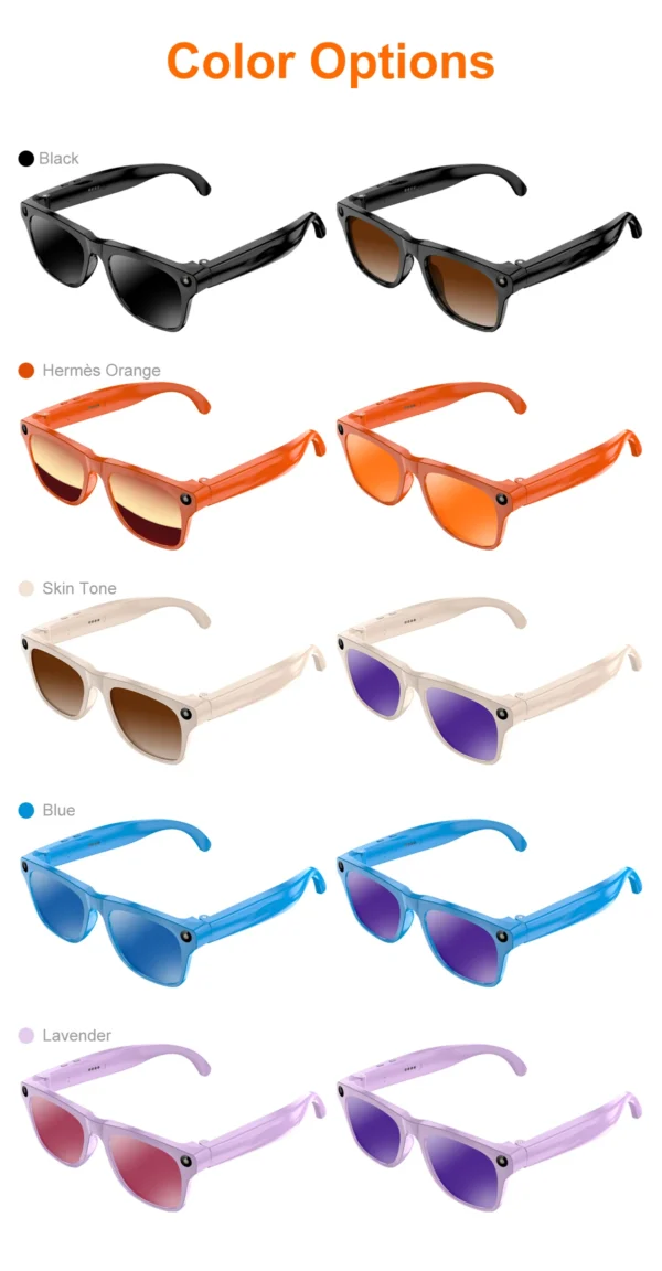 Lunettes de caméra Xiaomi 8K pour la prise de vue vidéo, traduction IA précise, appels Bluetooth, lecteur de musique, pour femmes et hommes, 8MP, lunettes de traduction