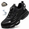 Chaussures de sécurité pour hommes avec système de serrage rotatif – Style sportif, anti-écrasement et anti-perforation