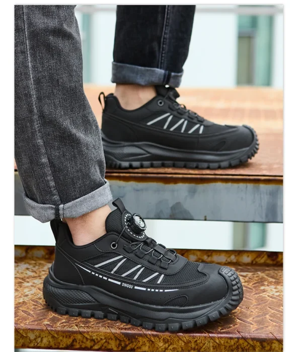 Chaussures de sécurité pour hommes avec embout en acier – Protection anti-écrasement et anti-perforation.