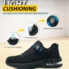Chaussures de sécurité pour hommes avec fermeture rotative – Légères, anti-chocs et anti-perforation – Style sportif pour les professionnels en extérieur
