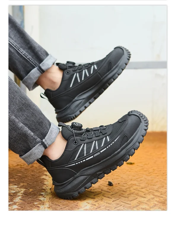 Chaussures de sécurité pour hommes avec embout en acier – Protection anti-écrasement et anti-perforation.