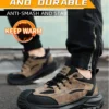 Chaussures de sécurité pour hommes avec embout en acier – Protection anti-écrasement et anti-perforation.