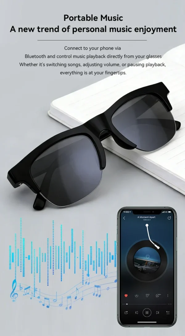 Lunettes intelligentes Lenovo avec assistant vocal IA, résolution 4K, télécommande tactile, appareil photo/vidéo, traducteur et connectivité Bluetooth sans fil.