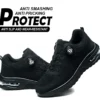 Chaussures de sécurité pour hommes avec fermeture rotative – Légères, anti-chocs et anti-perforation – Style sportif pour les professionnels en extérieur