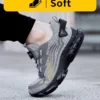 Chaussures de sécurité pour hommes à système de serrage rotatif, chaussures de travail, bottes de sécurité anti-perforation, bottes tactiques.
