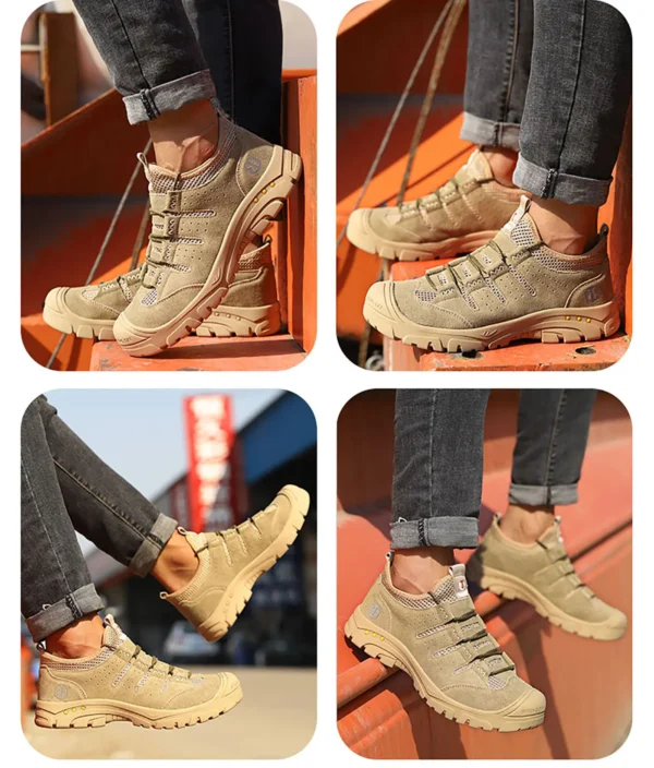 Les chaussures de sécurité pour hommes, légères, souples, confortables, respirantes et antidérapantes.