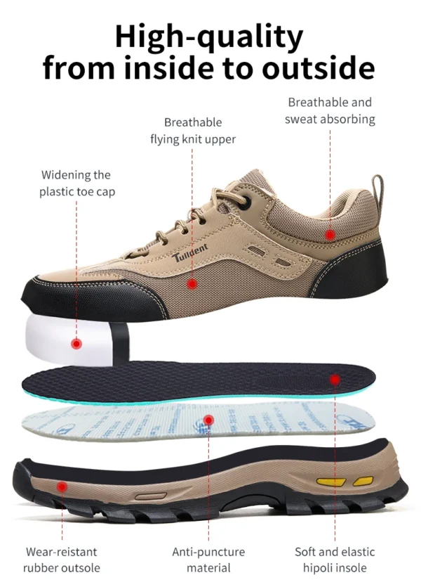 Chaussures de sécurité, pour hommes, anti-écrasement, anti-perforation et  isolantes.