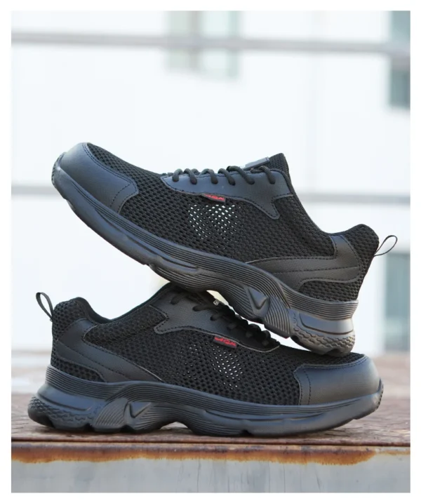 Chaussures de sécurité anti-perforation pour hommes, chaussures de travail d'été respirantes en maille, embout en plastique.
