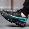 Chaussures de sécurité pour hommes avec système de serrage rotatif – Style sportif, anti-écrasement et anti-perforation