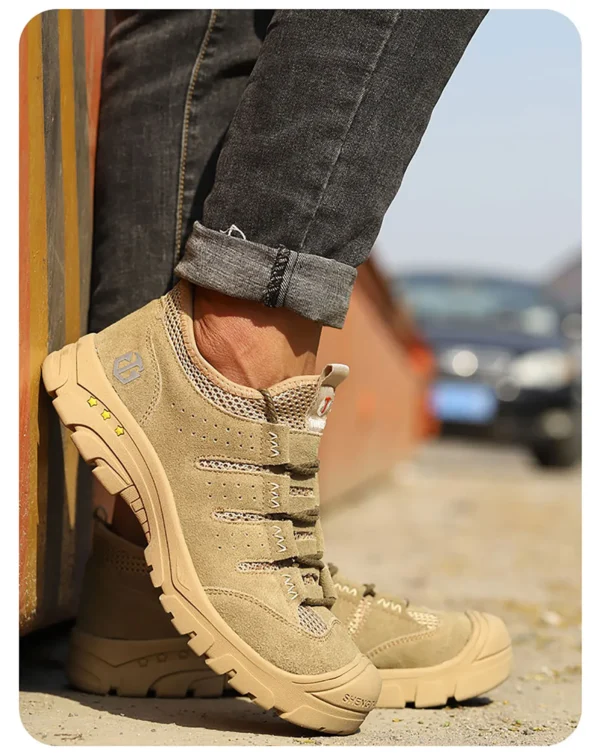 Les chaussures de sécurité pour hommes, légères, souples, confortables, respirantes et antidérapantes.