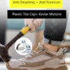 Chaussures de sécurité isolantes pour hommes avec embout en plastique, baskets de travail antidérapantes, chaussures de protection et bottes de travail anti-perforation.