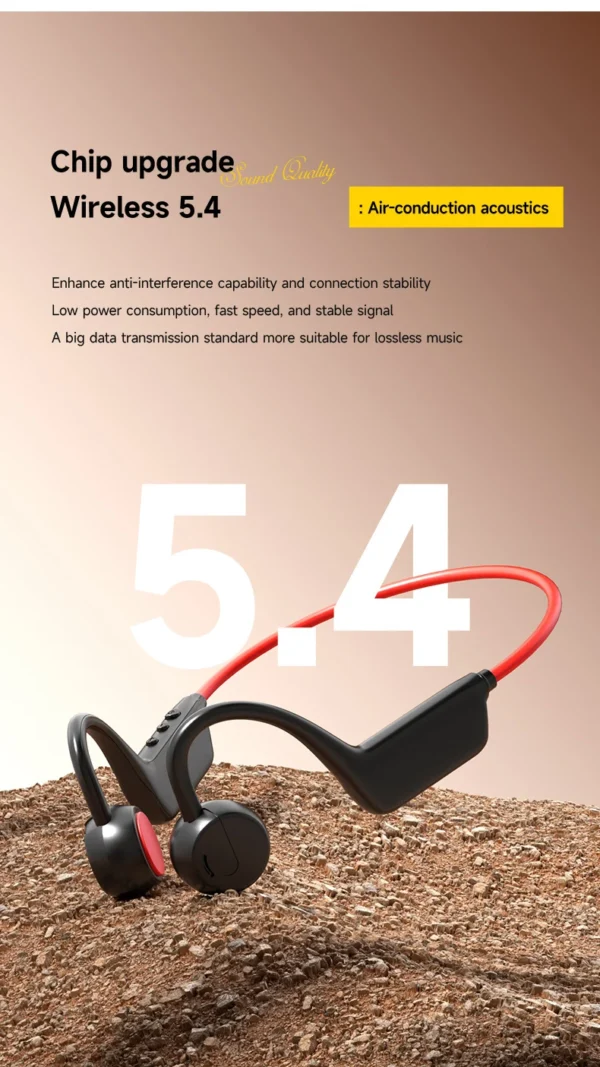 Nouveau casque sans fil Lenovo à conduction osseuse pour la natation et le sport – Bluetooth 5.4, étanche IPX8, avec microphone, idéal pour l'entraînement et le fitness.